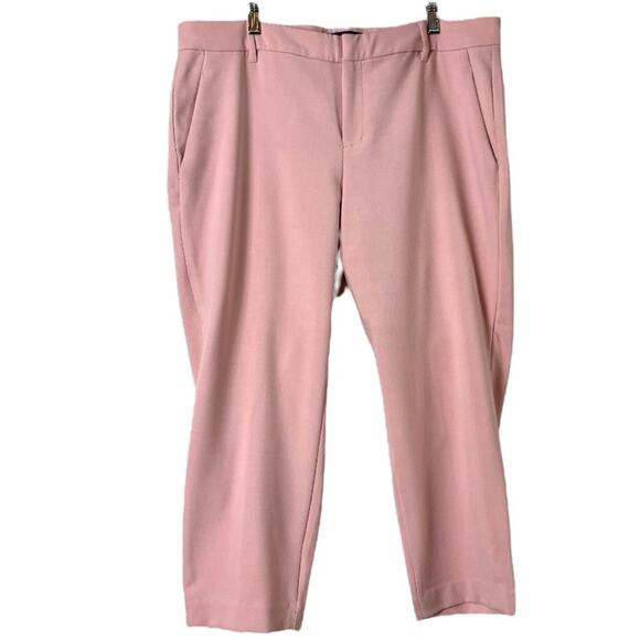 Old Navy Harper Pants Ankle Mid Rise Slim Fit Stretch Pink Rose Women’s Size 16 - Picture 7 of 7